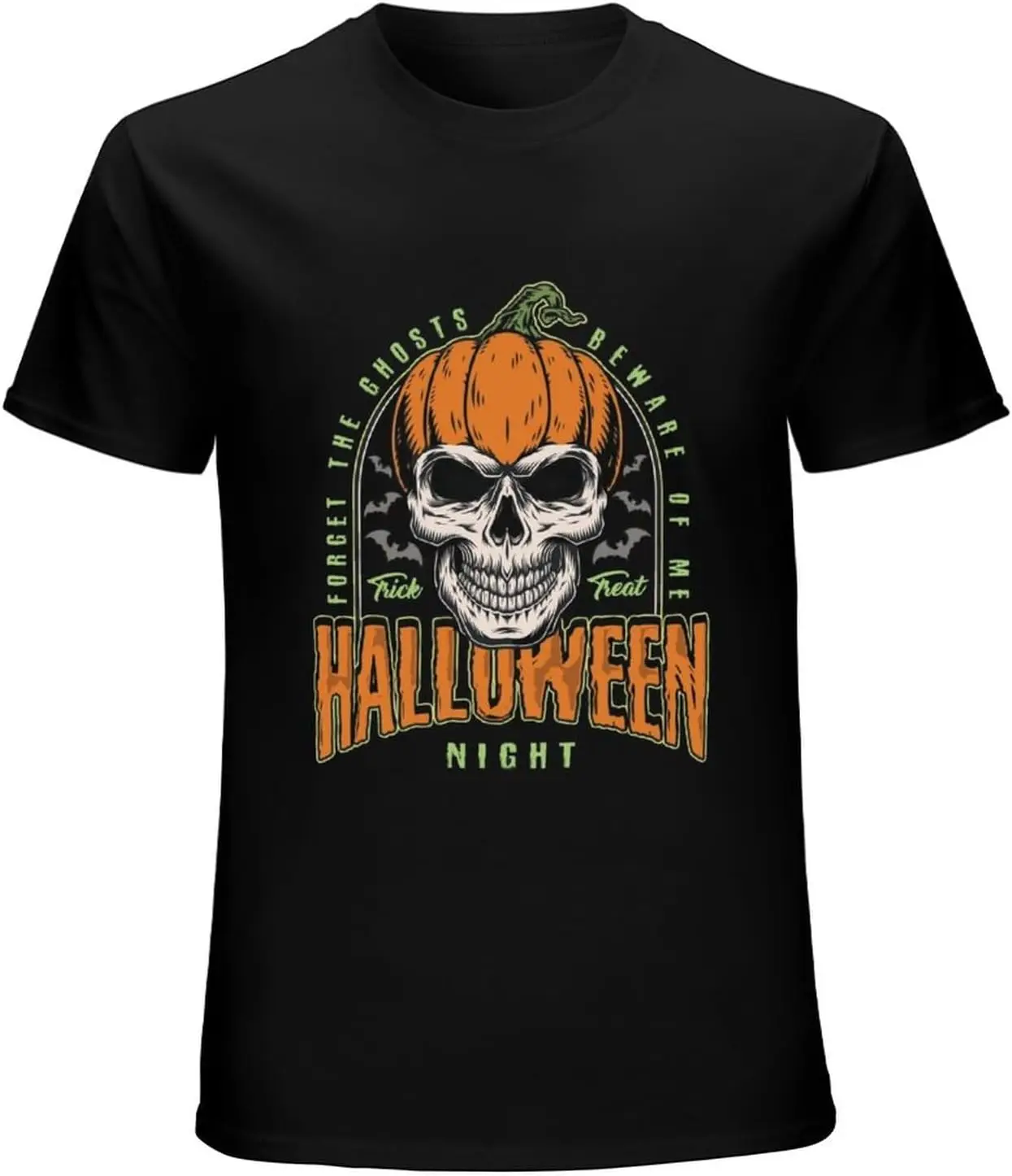 

Skull with Pumpkin Illustration T-Shirt