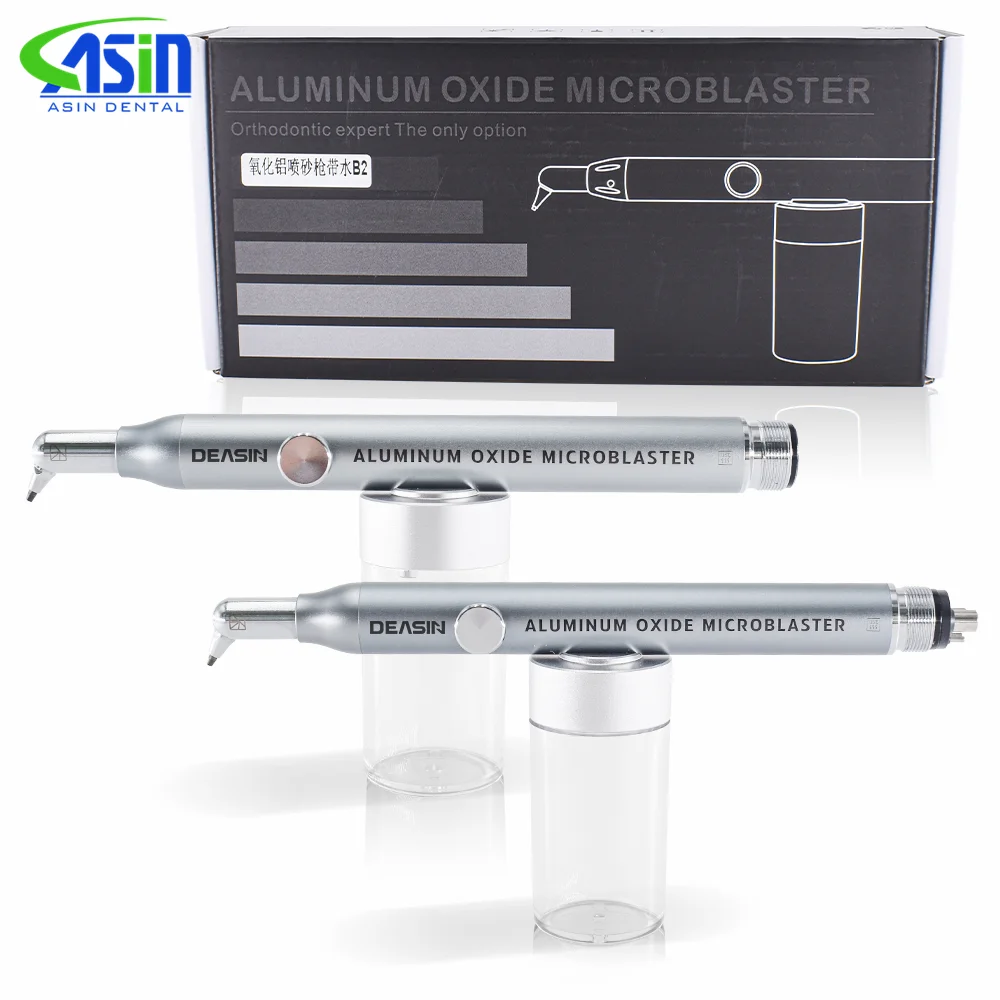 Dental Aluminum Oxide Micro Blaster with water Interface Microetcher Sandblasting Alumina Gun Air Abrasion Polisher 2/4holes