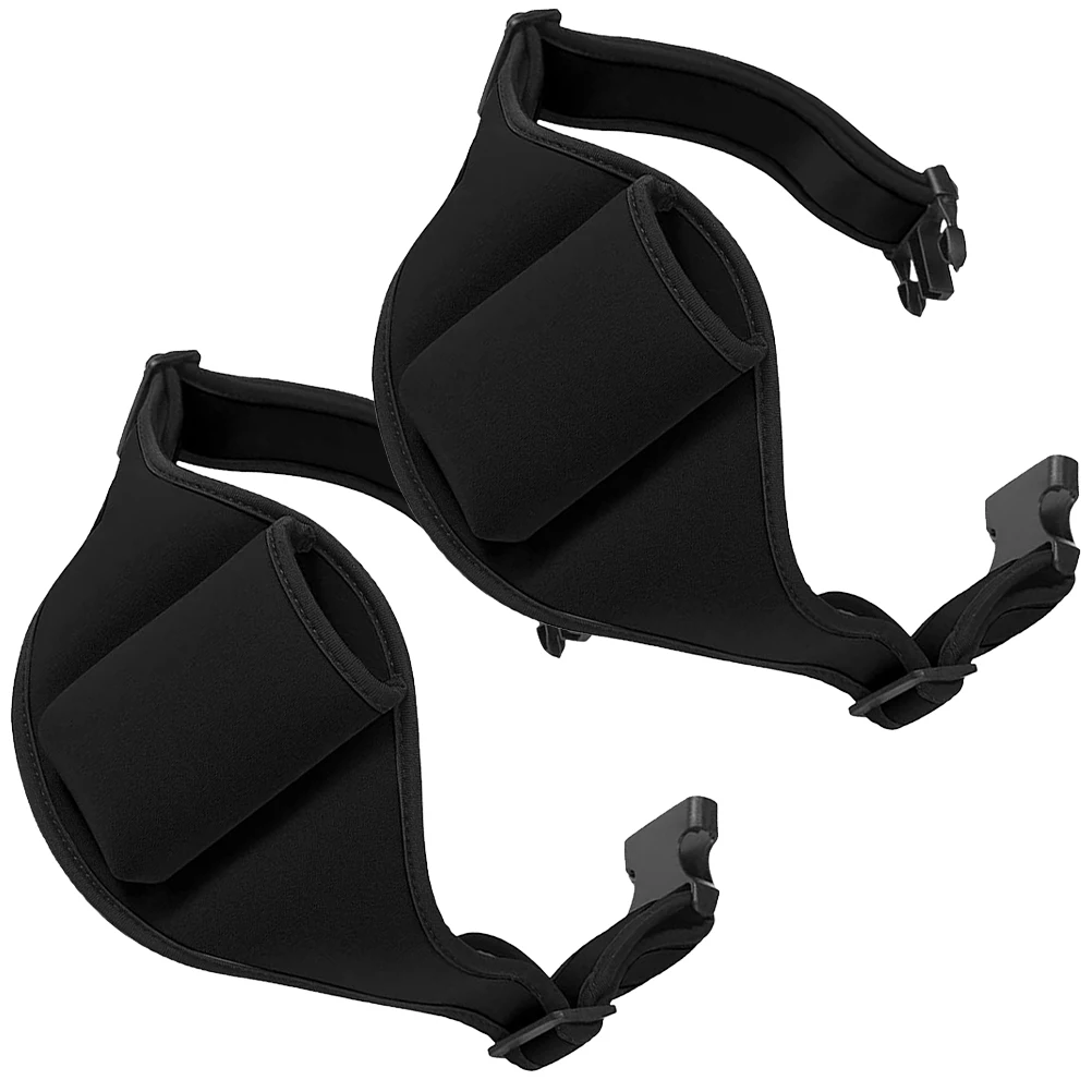 

2 Pcs Microphone Belt Bag Storage Case Workout Pouch Carrying Black Carrier Gym Waist Nurse