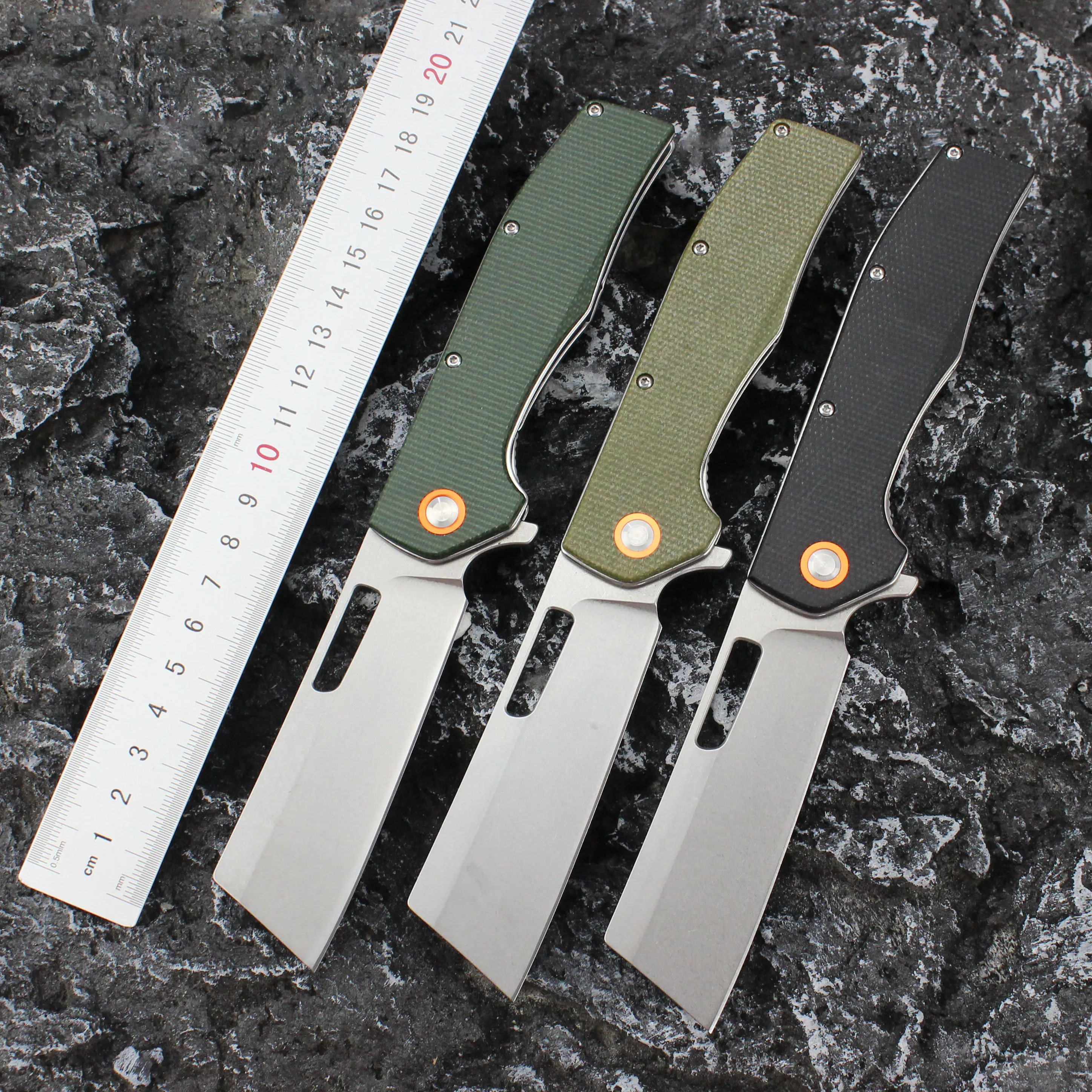 Imagem -02 - Faca de Caça de Aço para Homens Micarta Handle Sobrevivência ao ar Livre Facas de Resgate Canivete Dobrável Tunafire-d2