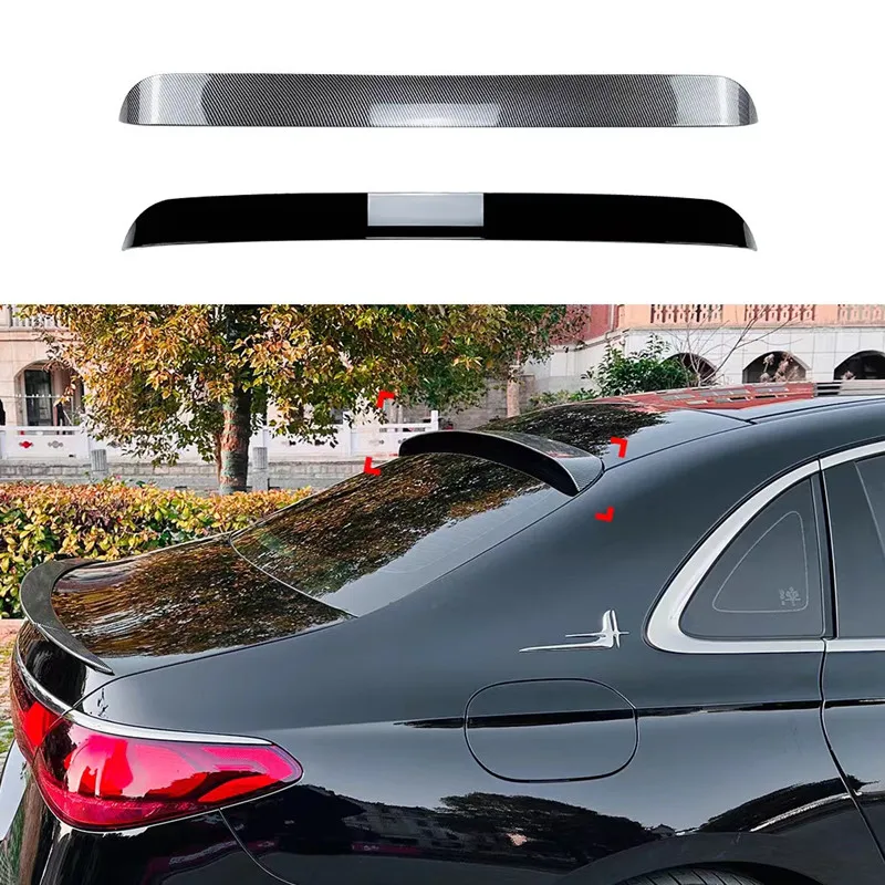 For Mercedes Benz E-Class W214 E260 E300 Black Carbon Car Rear Windshield Spoiler Wings Exterior Tuning Accessories Part