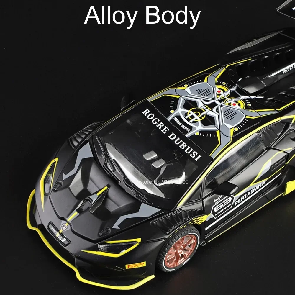 Escala 1:32 Huracan ST EVO LP780 modelo de coche de juguete de aleación Diecast Super coches deportivos sonido luz tirar hacia atrás vehículo juguetes regalos para niños