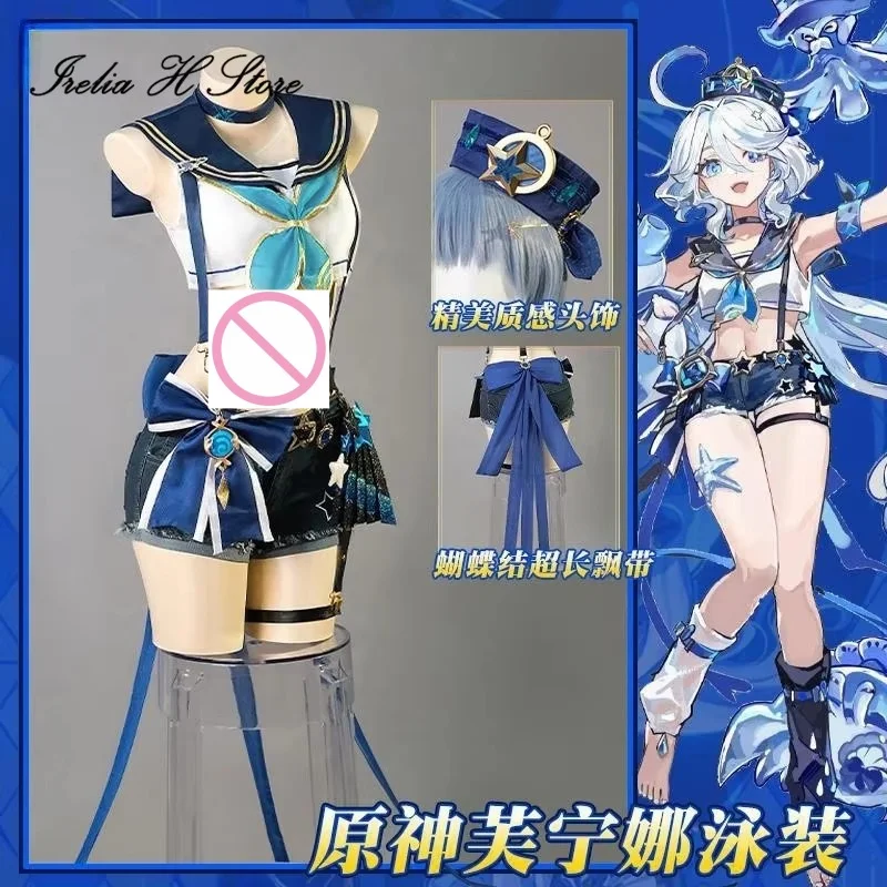 

Irelia H Focalors Genshin Impact Furina Косплей Костюм для женщин Furina Купальник Хэллоуин Костюм