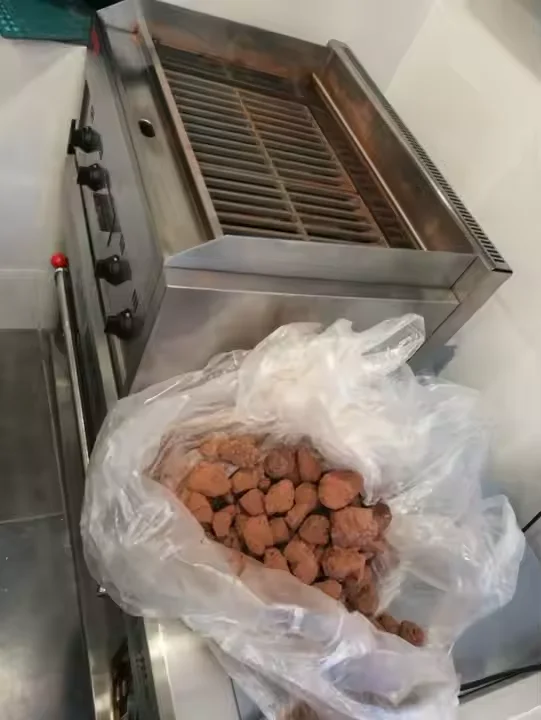 Stainless steel smokeless gas charcoal grill volcanic rock grill restaurant promotion - Image 4