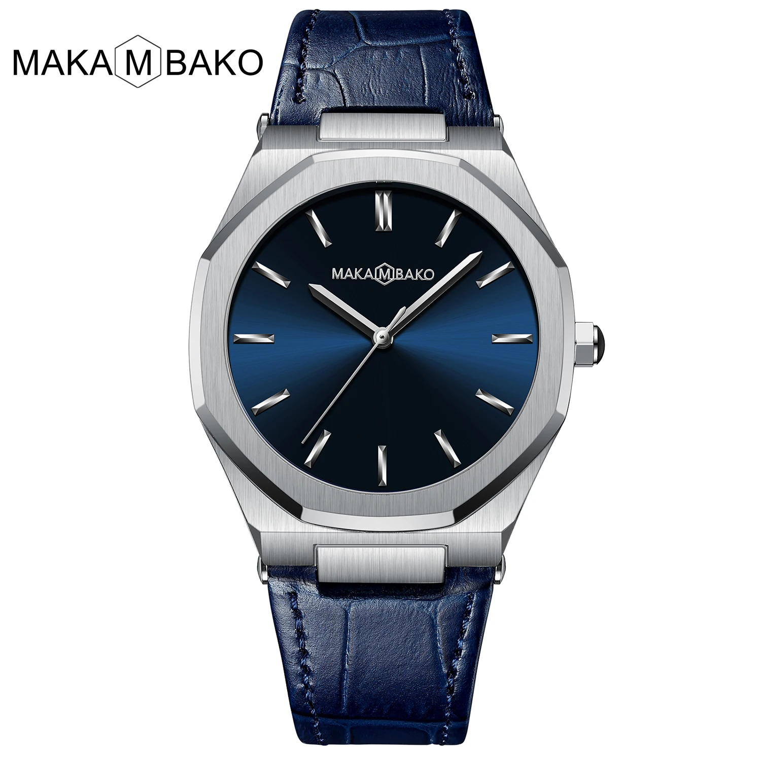 Makambako Männer Business Uhr japanische Uhrwerk Miyota 2035 leuchtend schwarz Sport wasserdicht Leder Quarzuhr Herren Geschenk Reloj