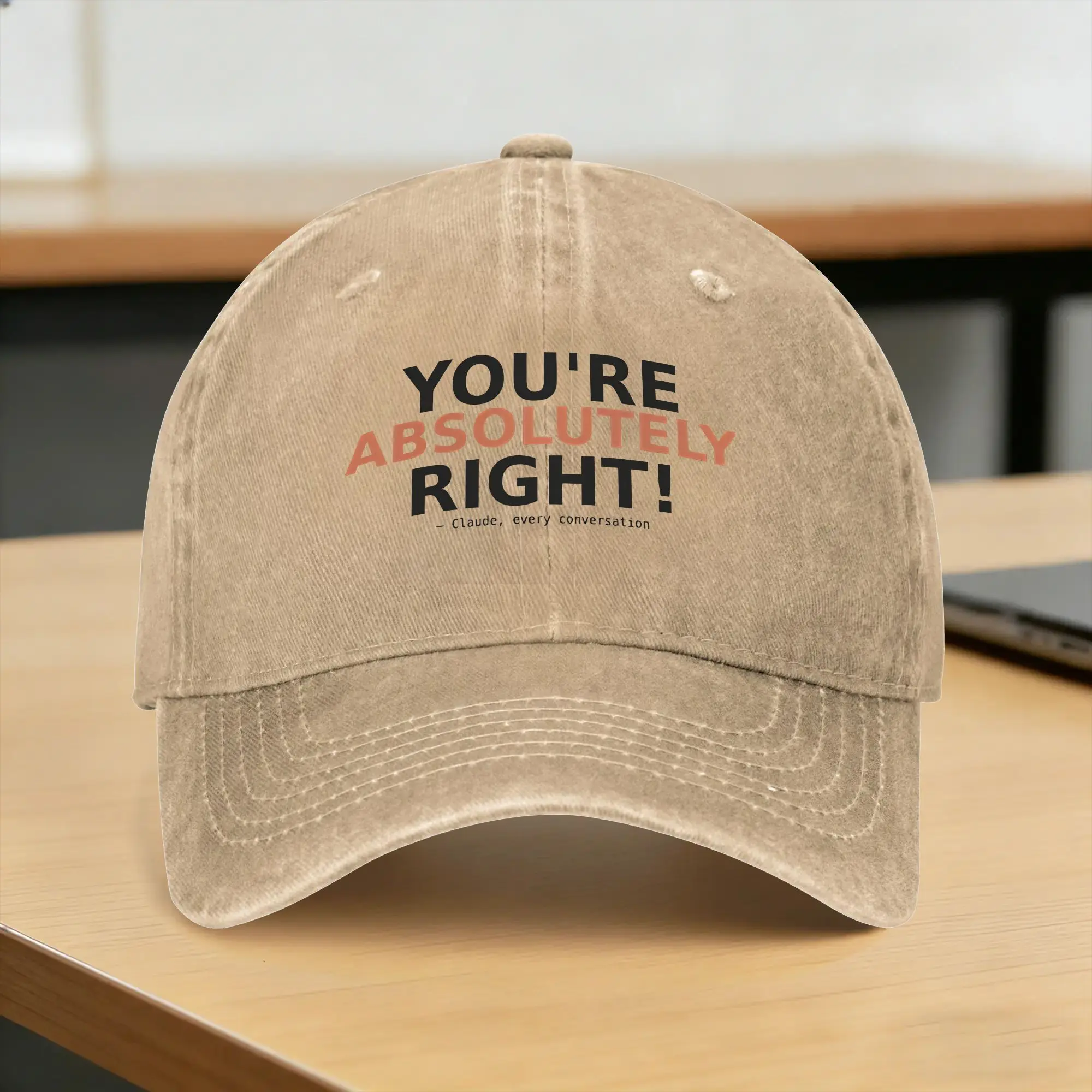 Claude You'Re Absolutely Right! Casual Baseball Cap For Couple Women Spring  Hunting Camping Trucker Hat Design Baseball Caps