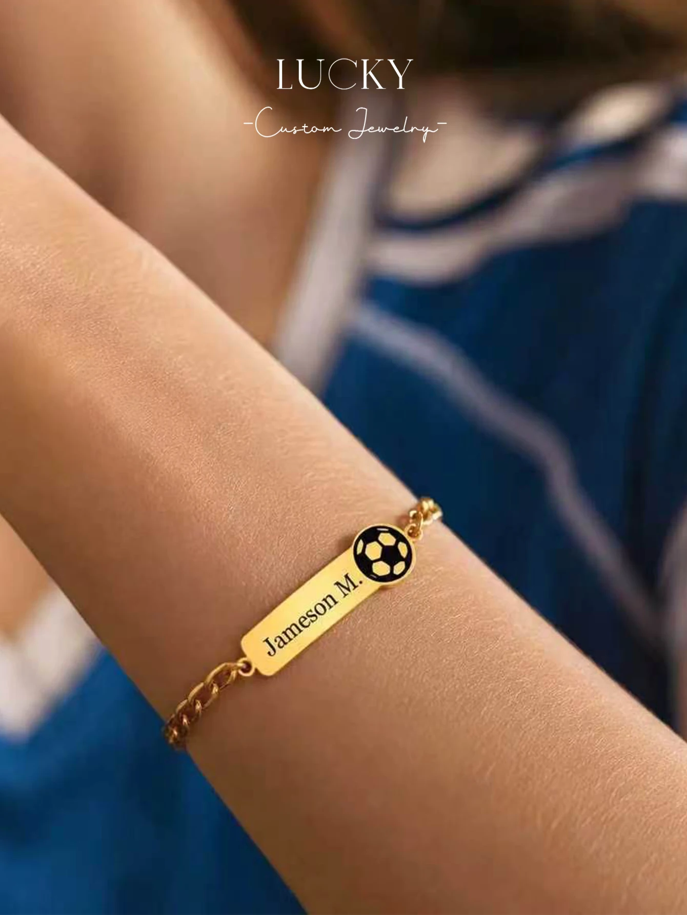 Women's Customizable Name Bracelet, Simple Daily Style