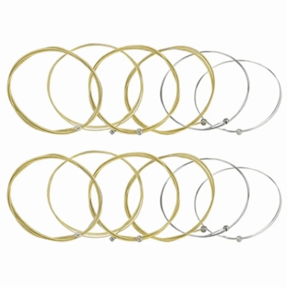 2set Metal Guitar Strings Golden And Silver Individual Packed Folk Guitar Strings Musical Instrument Accessory