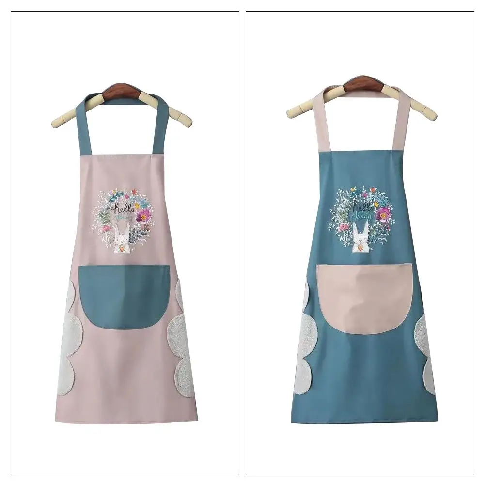 Garland Rabbit Apron Sleeveless Convenient Waterproof Apron Household High-looking Wiper Kitchen Hand Anti-grease E5R0