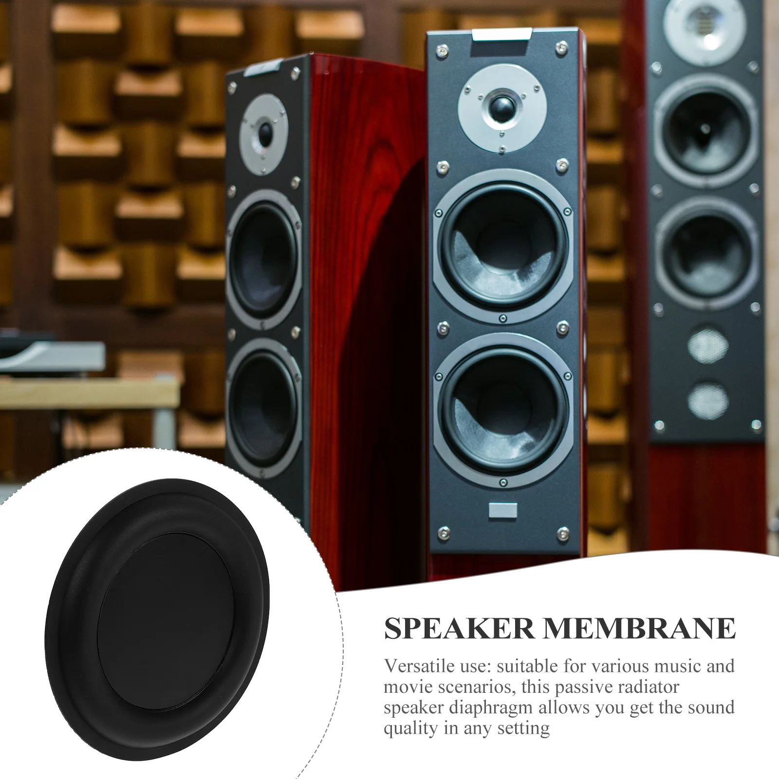 

65mm Bass Subwoofer Diaphragm Car Speaker Vibration Membrane Plate Low Frequency Enhancement Audio Plastic Loudspeaker Accessory