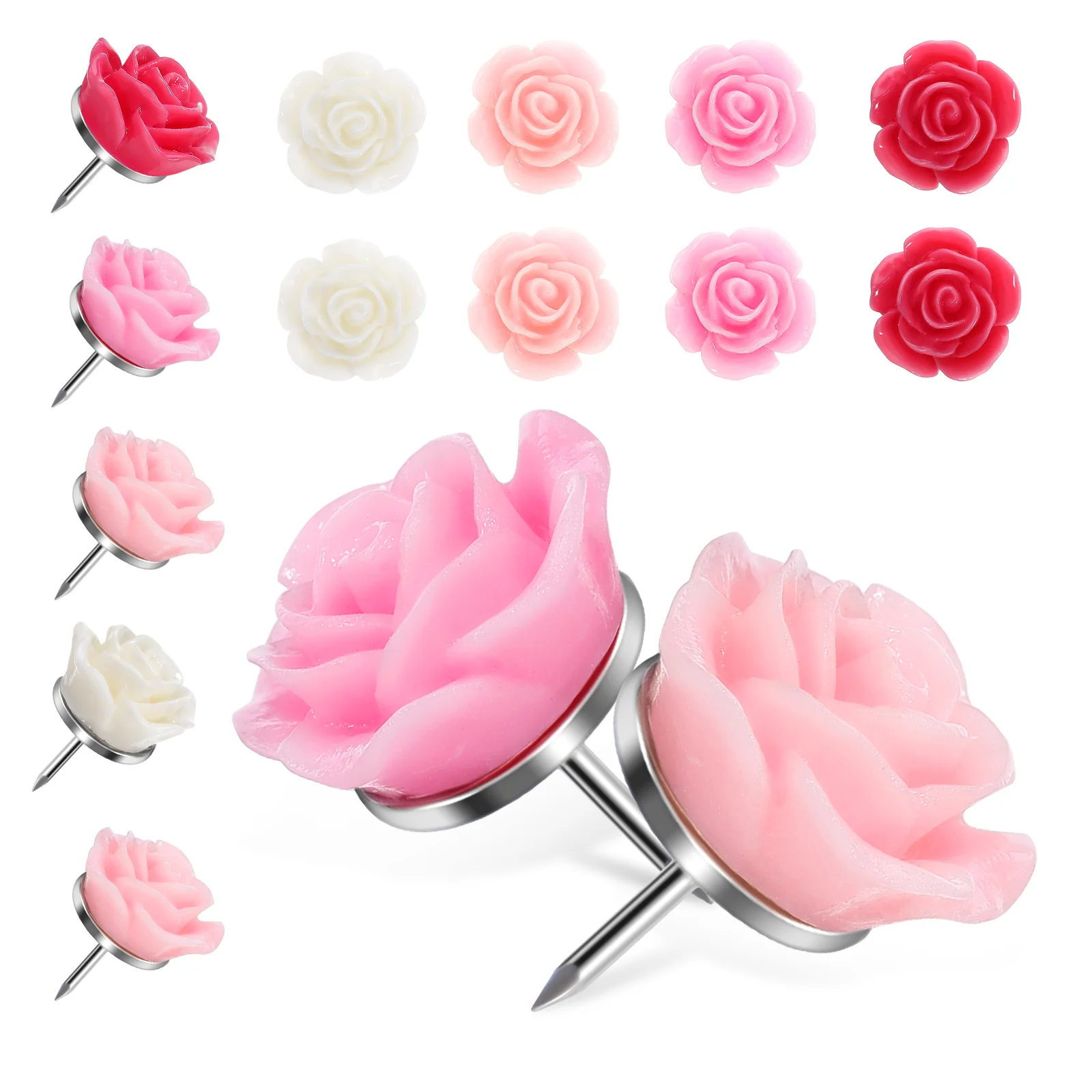 

Resin Rose Thumbtack Bulletin Board Supplies Cute Push Pins For Corkboard Decorative Thumbtacks Accessories