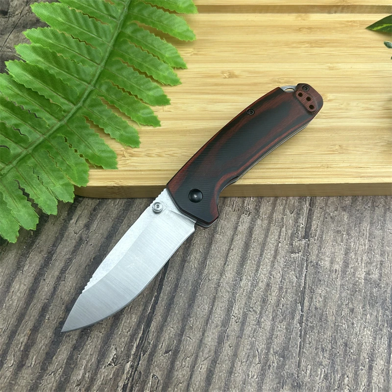 

Folding Pocket BM 15031 S30V Blade Stabilized Wood Handle Camping EDC Hunting Self-defense Tactical Portable Durable Multitool