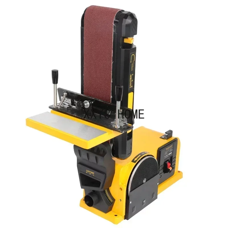 Belt Sander Disc 4X6 Inch Disc Bench Sanding Adjustable Table Abrasive Belt Sanding Combination for Word Working 550W/650W/750W