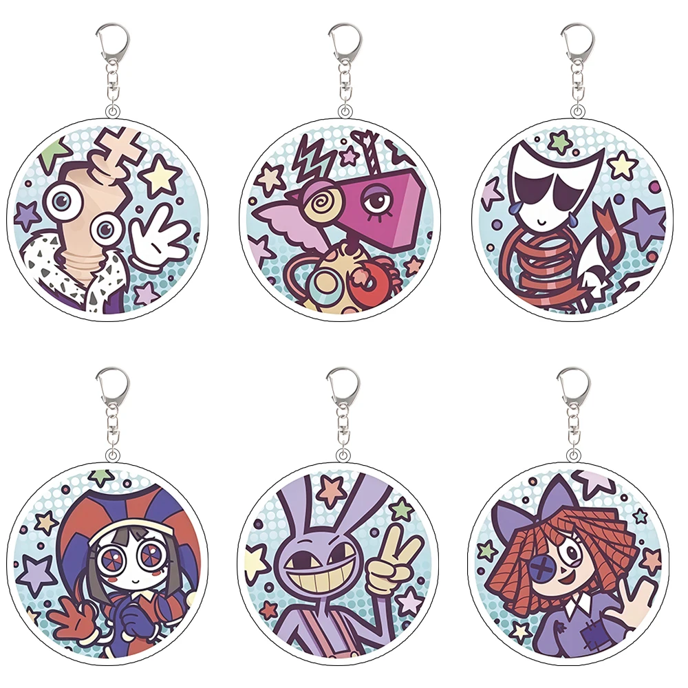

For TADC Jax Pomni Ragatha Gangle Zooble Kinger Anime Peripheral Acrylic KeyChain Custom Cartoons Backpack Pendant Festival Gift