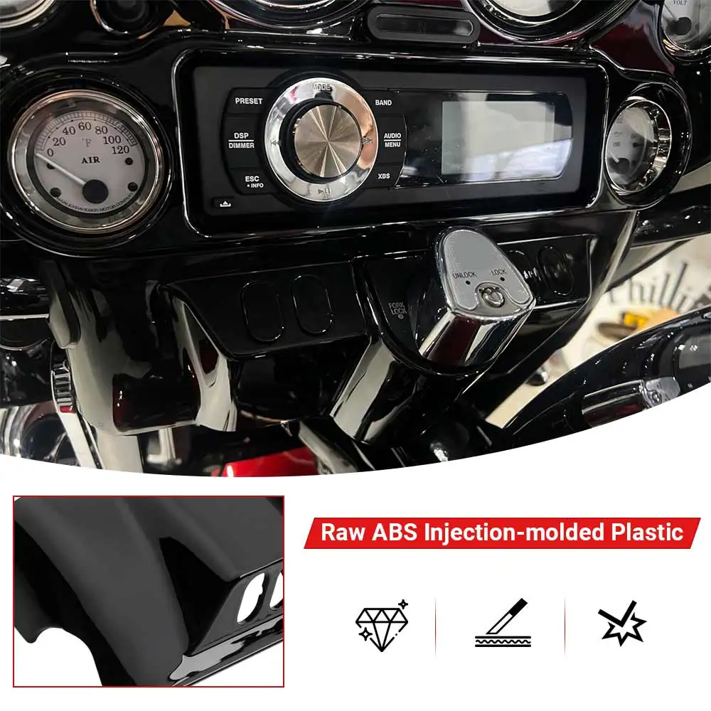 For Harley Touring Electra Street Glide FLHX Tri 1996-13 Motorcycle Switch Panel Cover Accent Inner Fairing Cap Kit Accessories