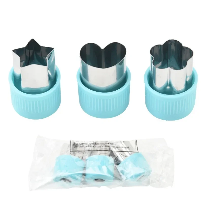 

Heart Shape Vegetables Cutter Plastic Handle 3Pcs Portable Cook Tools Stainless Steel Fruit Cutting Die Kitchen Gadgets