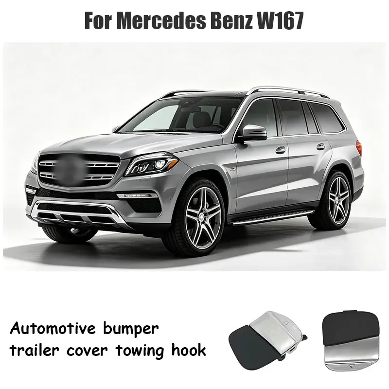 For Mercedes W167 GLE GLS Class 2020-2024 GLE350 GLE400 GLS550 Car Rear Bumper Tow Hook Cover Cap Black