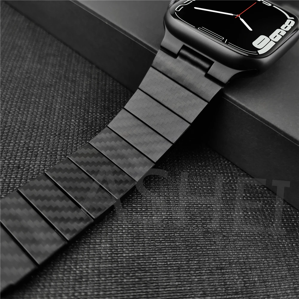 Carbon Fiber Pattern Band for Apple Watch Bands Ultra 2 45mm 44mm 42mm 41mm 40 49mm Lightweight Bracelet Strap iWatch 9 8 7 6 SE