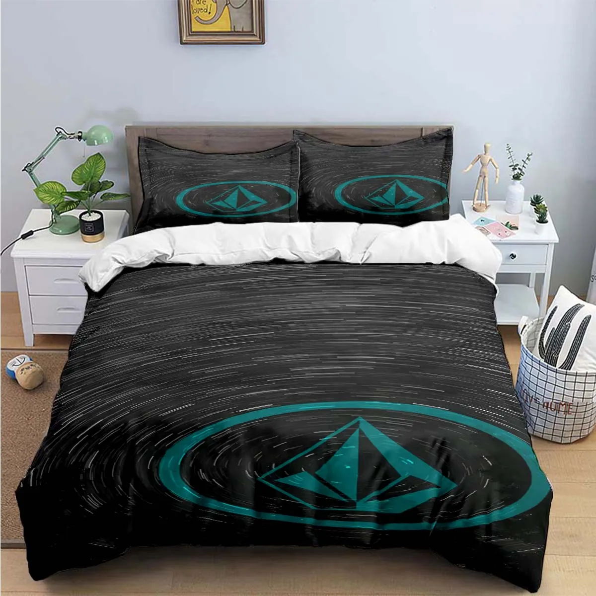 Fashion Exquisite V-VOLCOM Print Bedding Sets Exquisite Bed Supplies Set Duvet Cover Bed Comforter Set Bedding Set Luxury  Gift