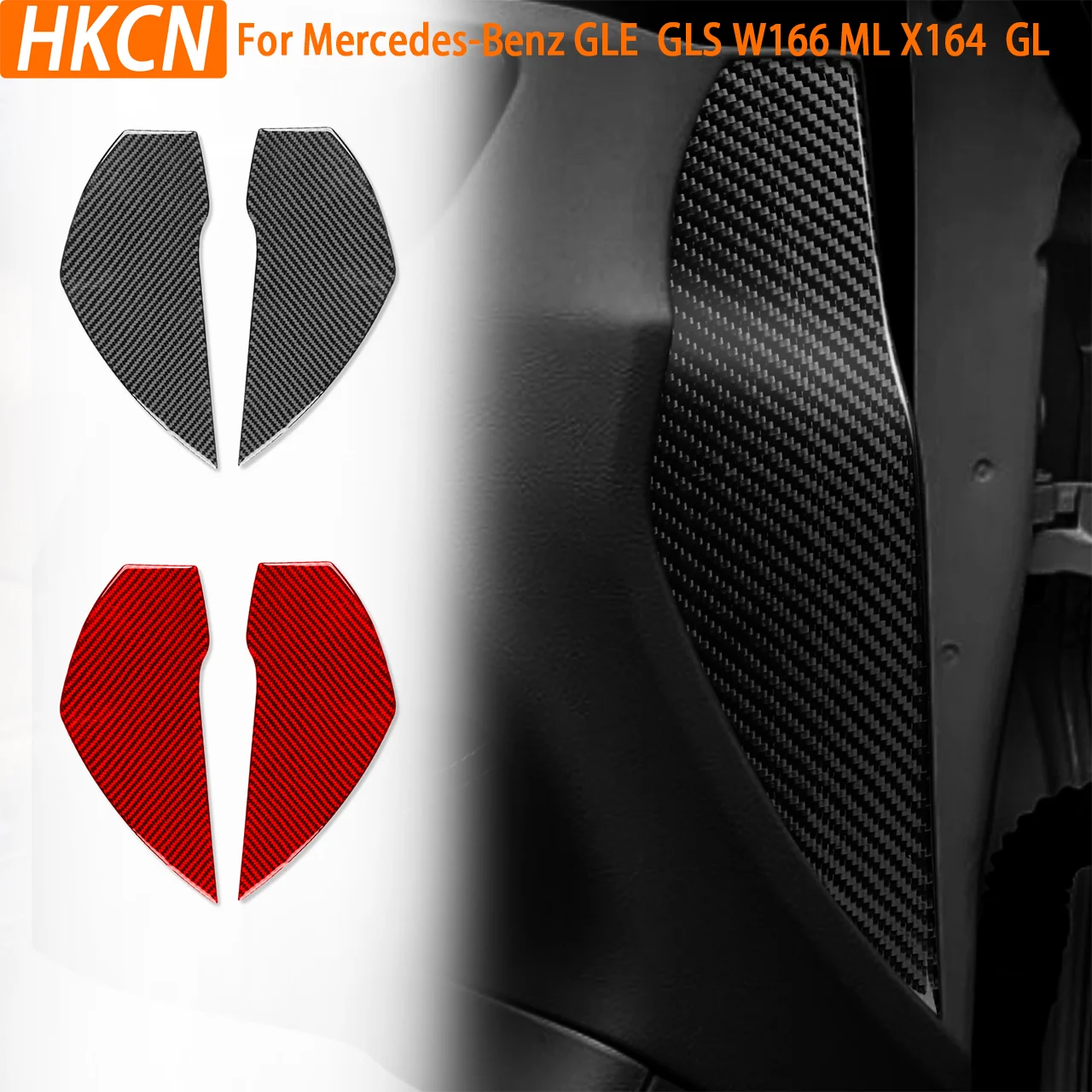 

For Benz GLE GLS W166 ML X164 GL Car Interior Accessories Anti-collision Door Groove Panel Carbon Fiber Decorative Sticker