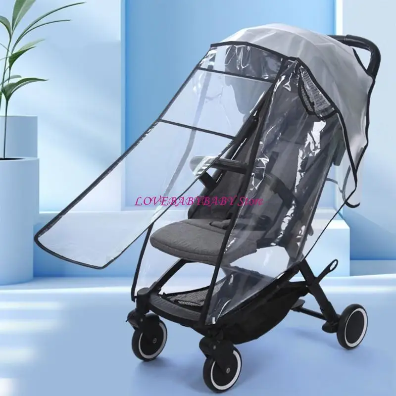 

Easy to Install Stroller Rain Cover Convenient Pushchair Rain Cover Lightweight Durable & Tear resistant for Your Baby 4XBC