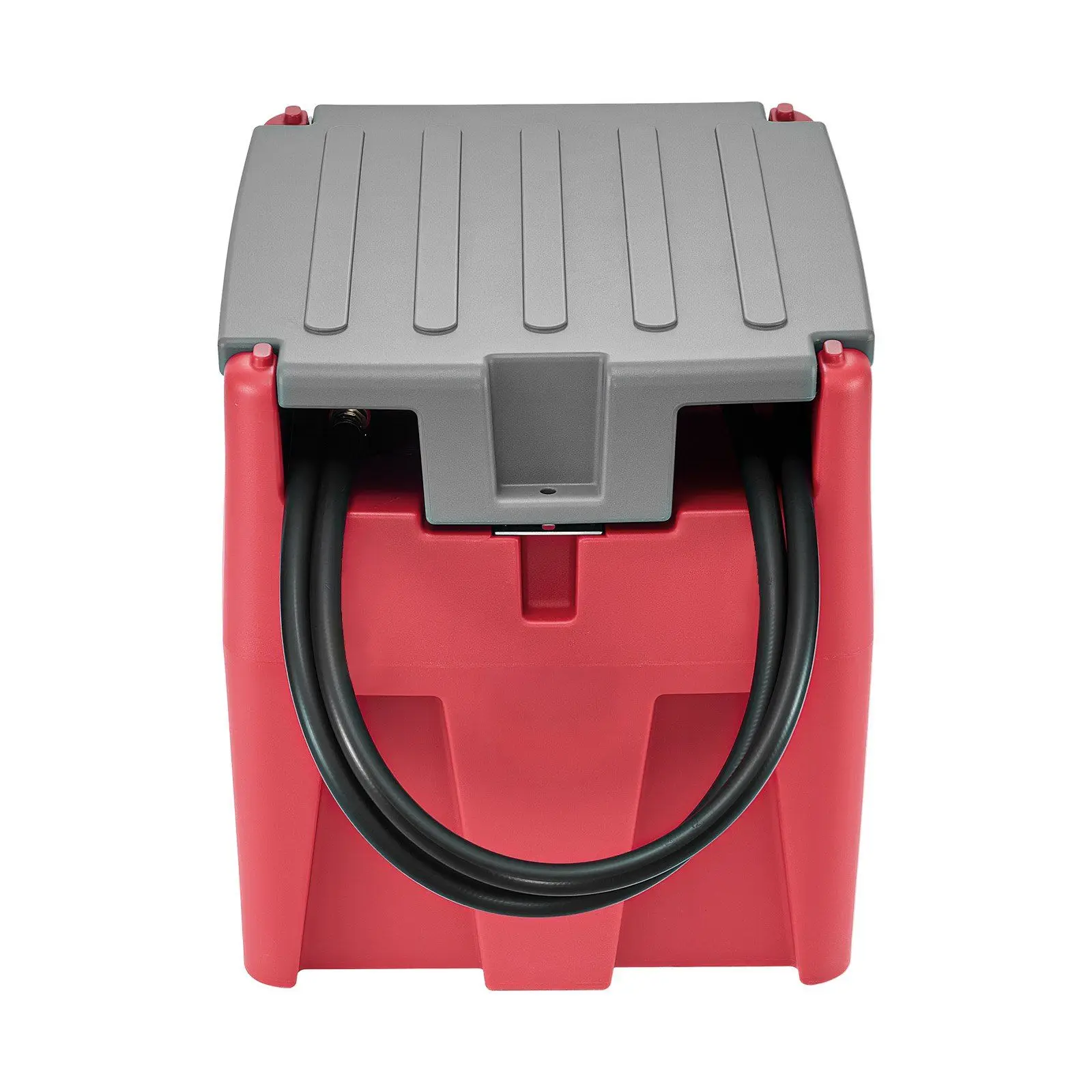 

58 галлонов, красный портативный дизельный бак, насос 12 В, 10 галлонов в минуту, система двойного фильтра, запираемый шланг со стальной проволокой