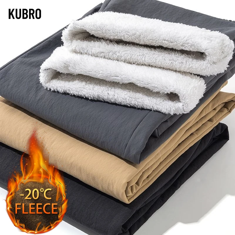 

Зимние утолщенные мужские повседневные брюки на флисовой подкладке, универсальные брюки, прямые брюки из флиса из овечьей кожи для мужской повседневной одежды