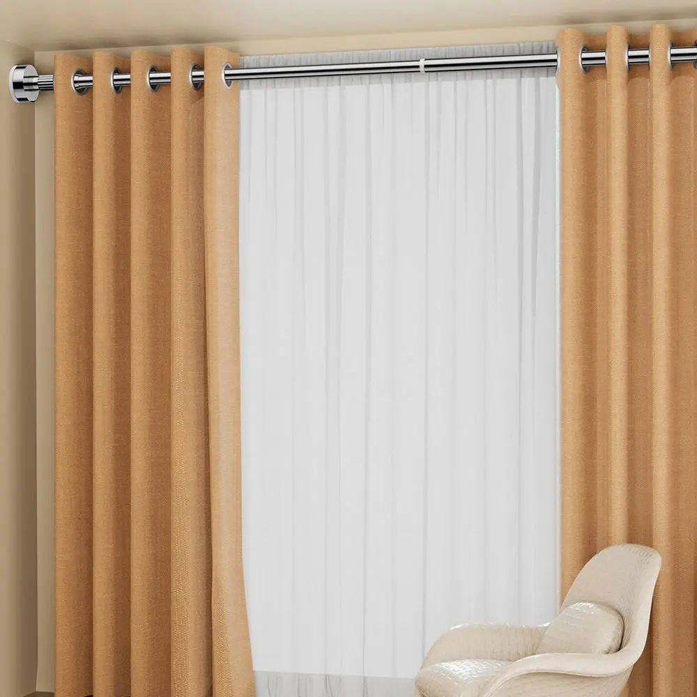 Adjustable Curtain Rod Multi Purpose Non-slip Spring Telescopic Rod Strong Bearing Capacity Metal Clothes Hanging