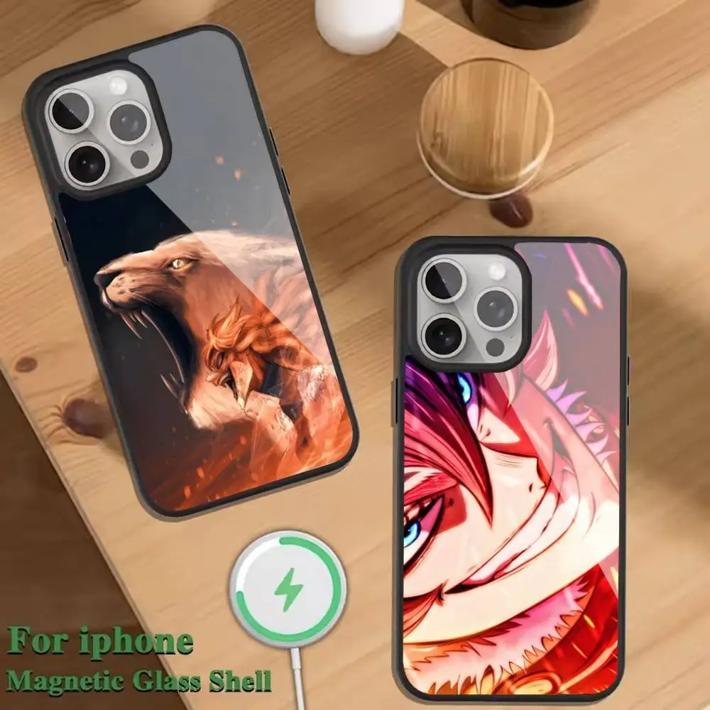

Black C-Clover Mereoleona Phone Case For Magnetic Wireless Charge Cover For iphone 16 15 14 13 12 11 Pro Max Plus Coque
