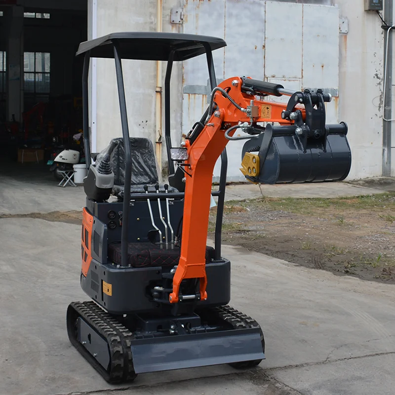 Miniescavadeira personalizada de 1,2 toneladas, micro compacto, componentes do núcleo da bomba do motor Kubota, atacado, mini escavadeira de esteira feita na China