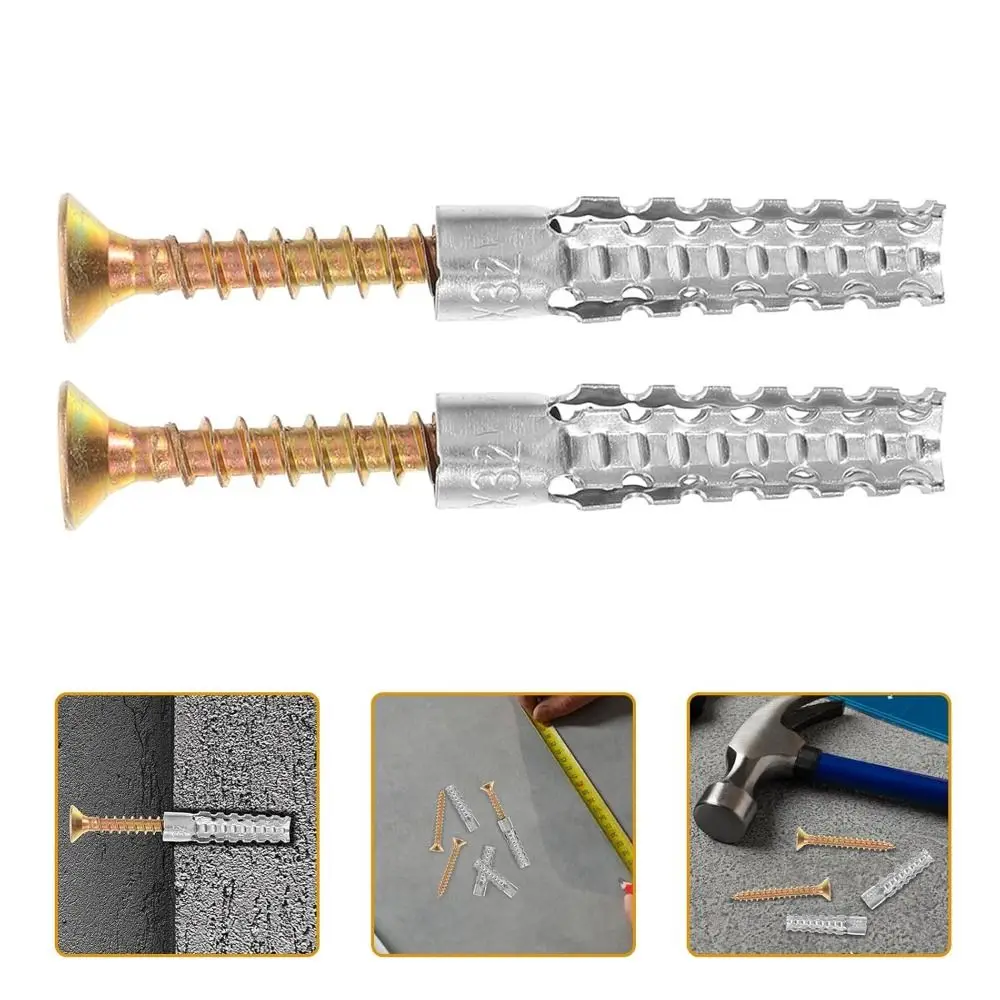 New Self Tapping Metal Expansion Tube Nails Serrated Metal Wall Screws Pipe Drilling Plug Concrete Wall