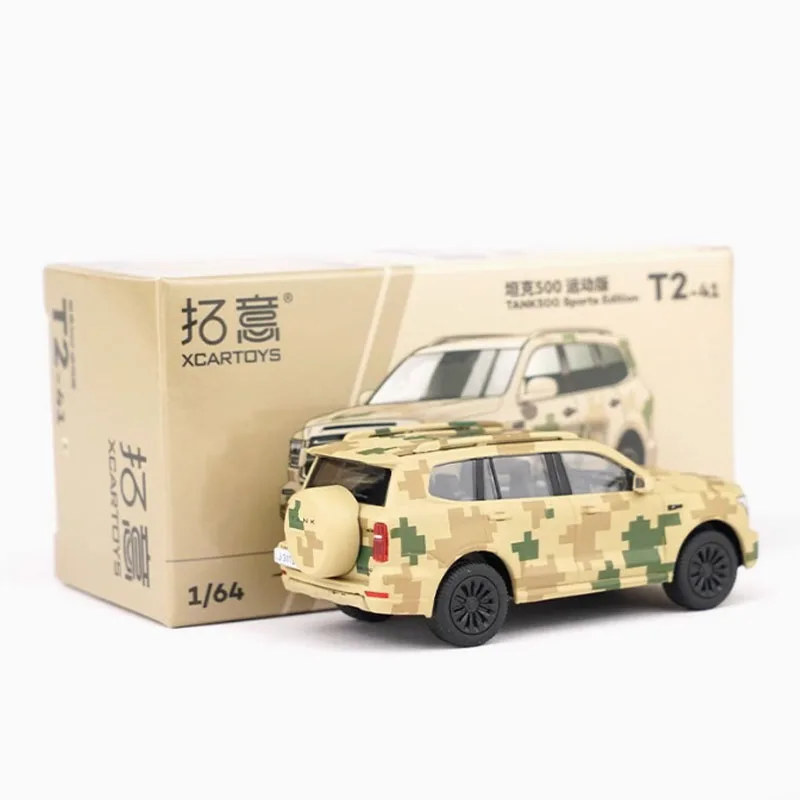 1:64 مقياس T2-41 تانك 500 الرياضة طبعة التمويه مركبة محاكاة سبيكة سيارات لعبة نموذج ثابت الكلاسيكية جمع هدية