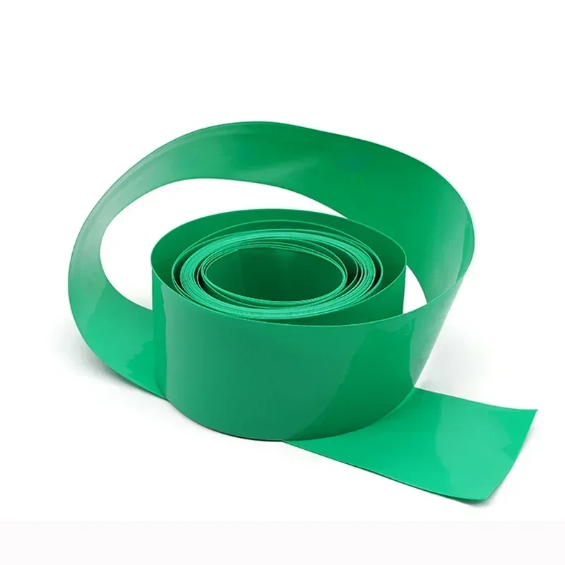 7mm ~ 330mm Green 18650 Lipo Battery PVC Heat Shrink Tube Pack 1M~20M Insulated Film Wrap Lithium Case Protection Cable Sleeve