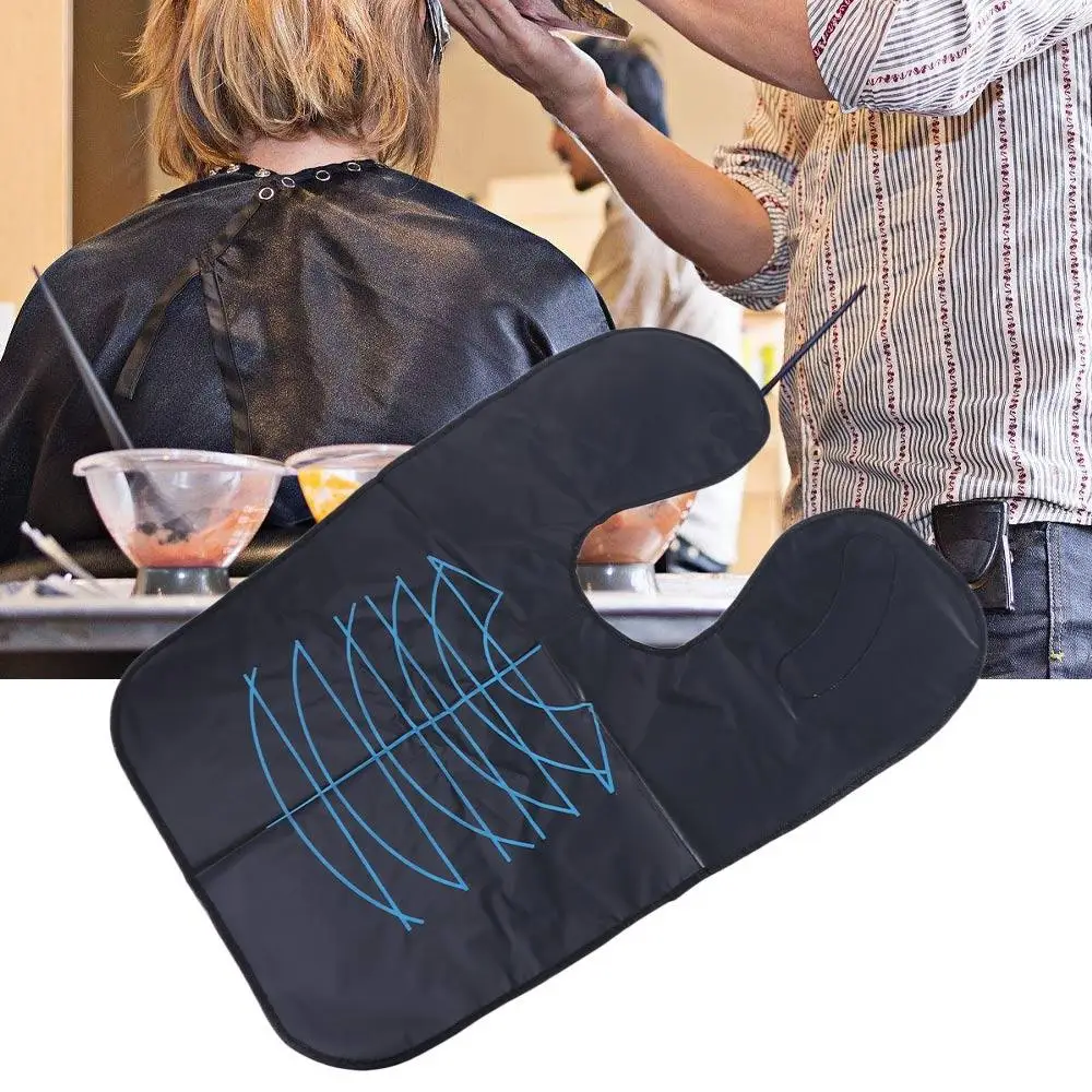 

Водонепроницаемый профессиональный парикмахерский пеньюар для стрижки и окрашивания волос с воротником-накладкой, не прилипающий к волосам, накидка для стрижки