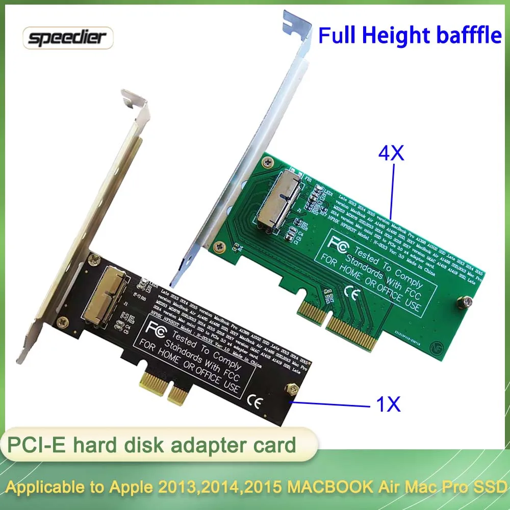 

PCIe to SSD Applicable for 2015, 2014 and 2013 Models of Macbook Pro AIR PRO SSD Hard Drive PCI-E Adapter Card with Baffle