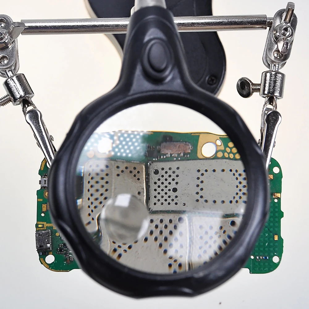 Magnifying Glass for Electronic Repair Third Hand for Soldering With Magnifying Magnifying Glass With Professional Led Light