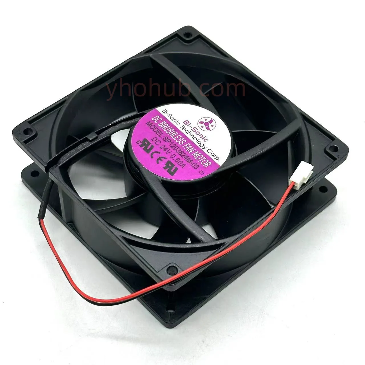 

Bi-sonic SP1203824M-03 DC 24V 0.60A 120x120x38mm 2-Wire Server Cooling Fan