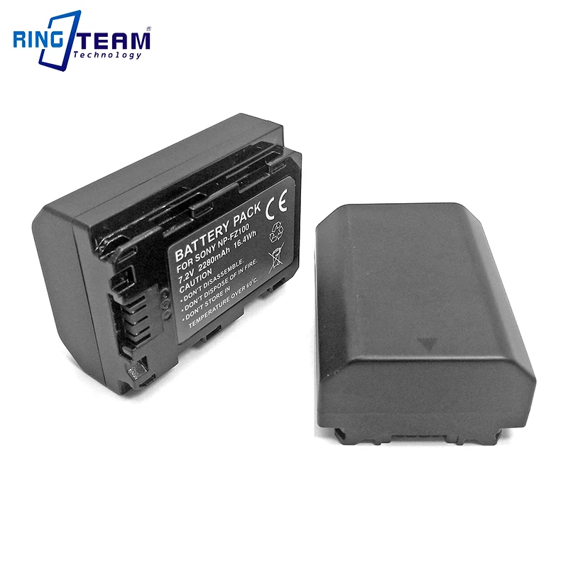 2Pcs Rechargeable Lithium Battery NP-FZ100 NPFZ100 NP FZ100 for Sony BC-QZ1 a9, a7R III, a7III,A6600