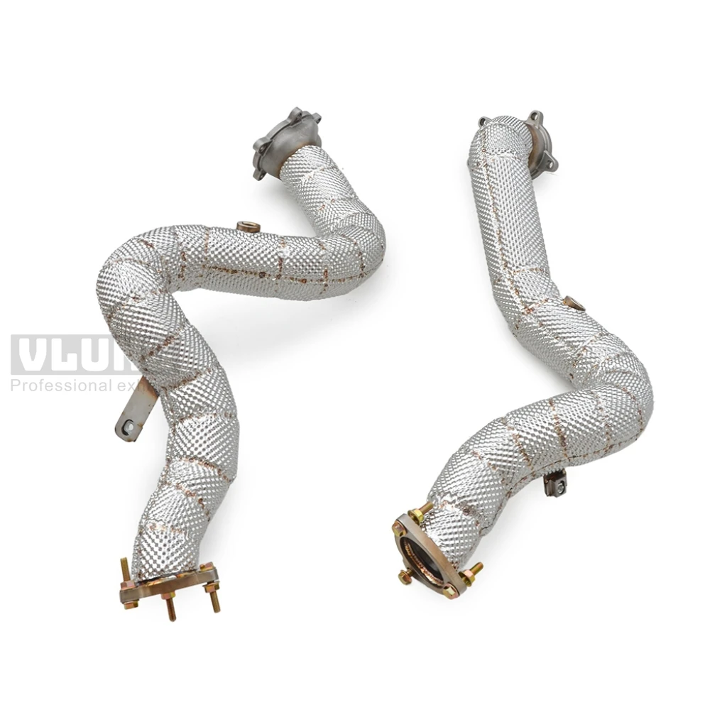 Race Tuning Stainless Steel Exhaust Header With Heat Insulation Layer For Audi A8 S8 (D4) 4.0T Auto Exhaust Accessories