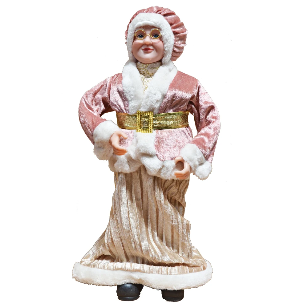45cm Grandma Santa Claus Doll, Home Decor Christmas Santa Claus Statue Sculptures and figurines