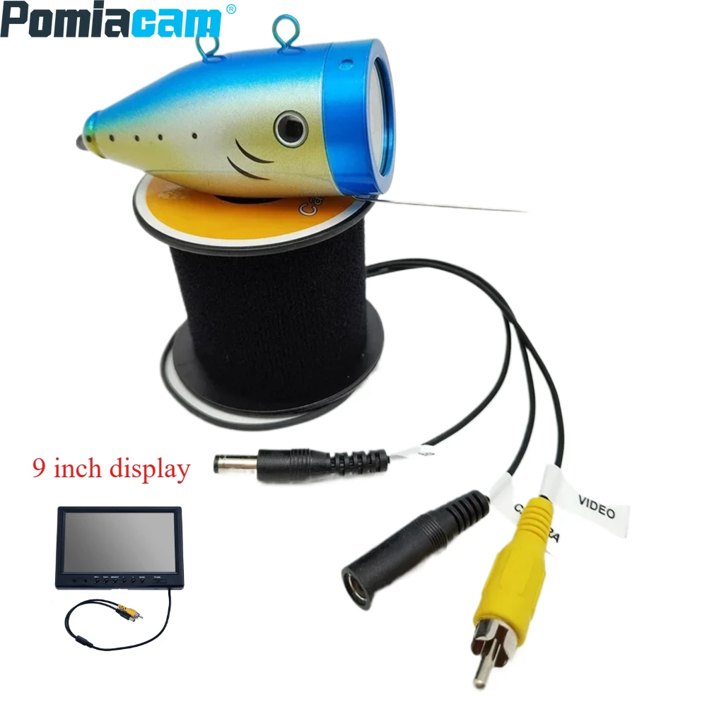 9 Inch Display 12 LED Night Vision Lights IP68 White Light 15m/30m/50m Cable Waterproof Line Underwater Fishing Camera Accessori