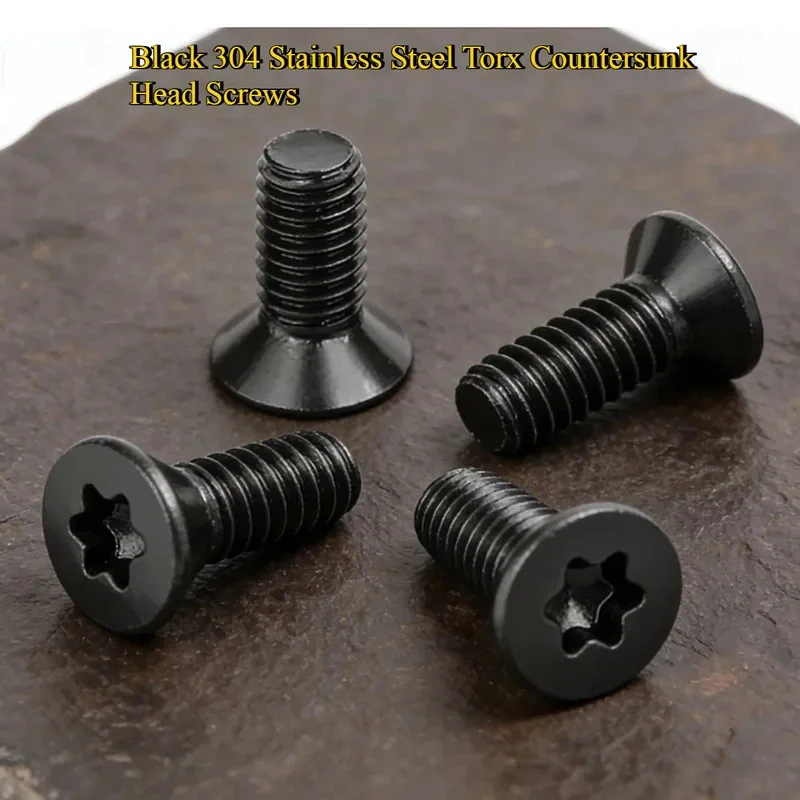 304 Stainless Steel Black Torx Countersunk Screw Star Drive Hex Bolt M2-M10
