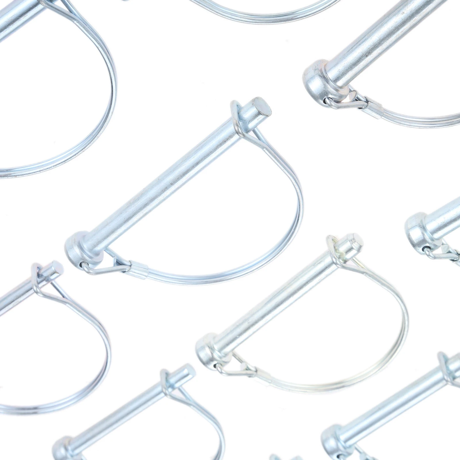 

300 шт. стальных стопорных колец D-образной формы для фиксации шпилек, для прицепов, лодок, грузовиков, сельскохозяйственной техники, газонов, садов, M8x85мм