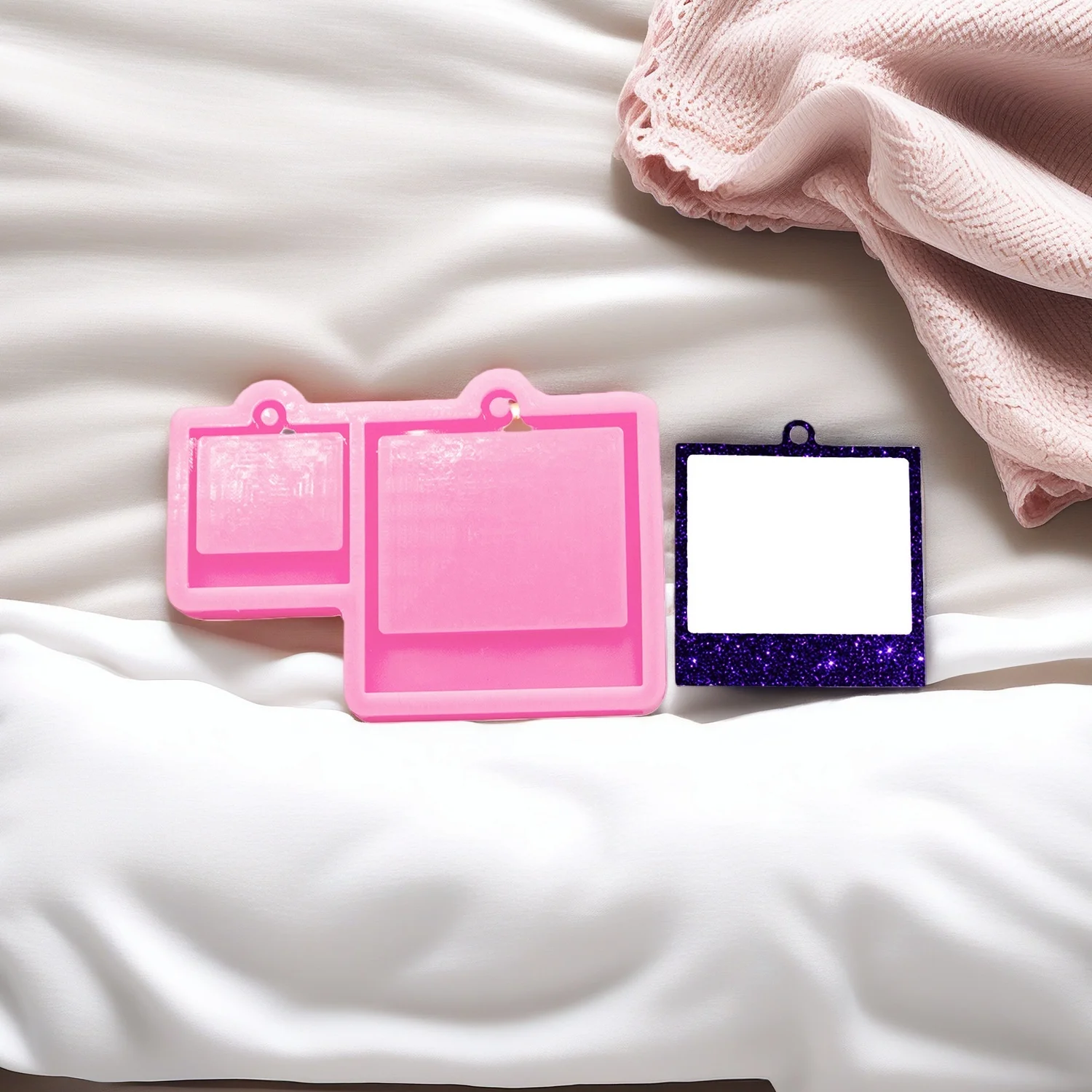 

Silicone Circle Square Mold Epoxy Resin Mould For DIY Ornaments Keychain Necklace Charms Epoxy Resin Crafts