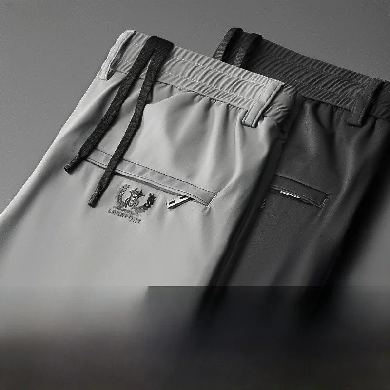 

Легкие спортивные брюки из ледяного шелка для мужчин, летняя рабочая одежда, дышащие, для защиты труда, длинные брюки, модные, прямые, повседневные...