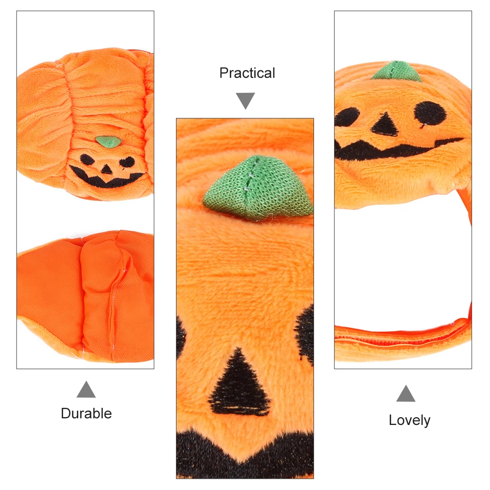 

1pc Halloween Pumpkin Hat Pet Accessory Cute Cartoon Design Cat Party Decor Practical Cool Fashionable Orange