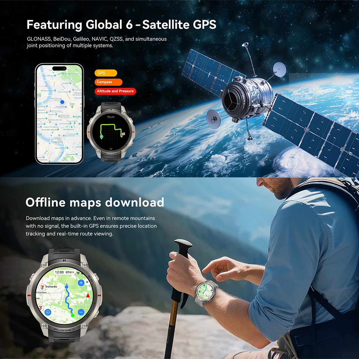 GPS Offline Map Outdoor Sports - Smartwatch Samsung Watches For Men 评论和价格