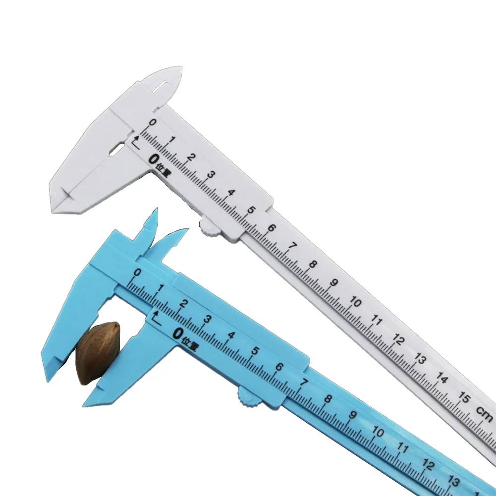 พลาสติก Vernier เครื่องวัดเส้นผ่าศูนย์กลาง 0-150 มม.รูรับแสงความลึกเส้นผ่านศูนย์กลางวัดเครื่องมือ DIY เครื่องมืองานไม้โลหะประปาชุดทํา
