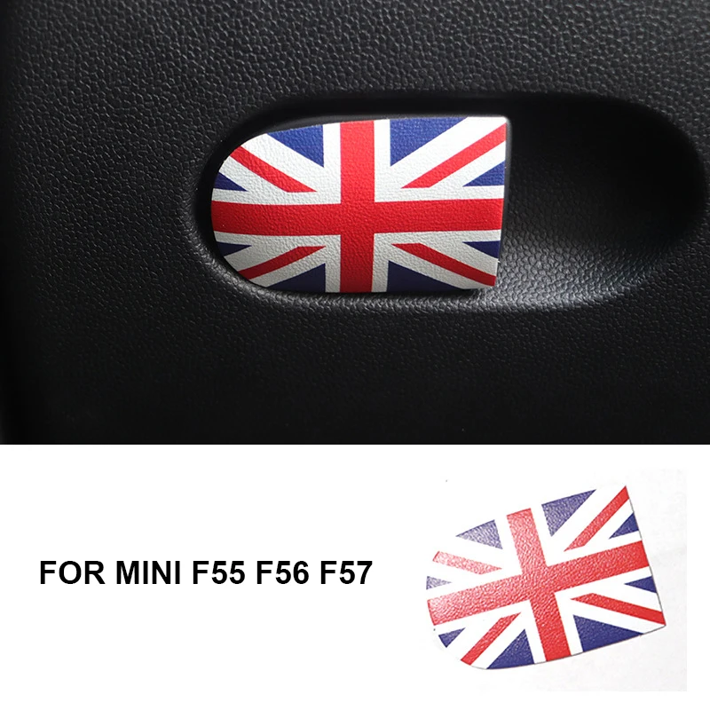 Leather Car Glove Box Handle Decoration Cover Trim Patch Car Stickers for MINI Cooper S JCW F55 F56 F57 Interior Accessories