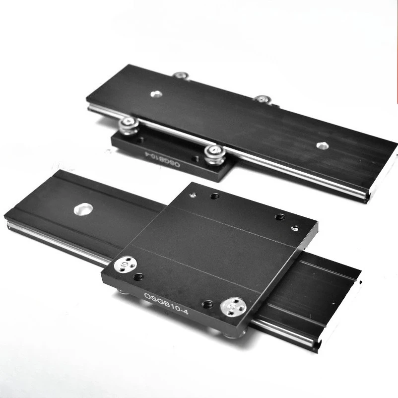 Black dual-axis linear guide 50mm OSGR10 slide rail OSGB10 block optical axis photography track woodworking machinery